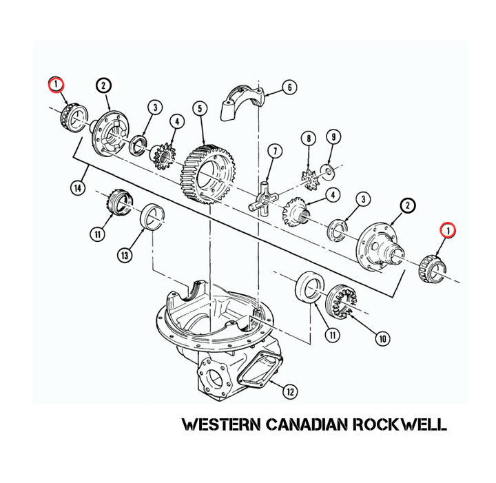CARRIER BEARING & RACE, 2.5 TON