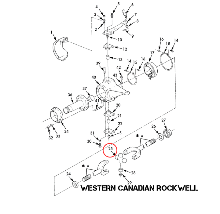 U-JOINT, FRONT AXLE SHAFT 5 TON