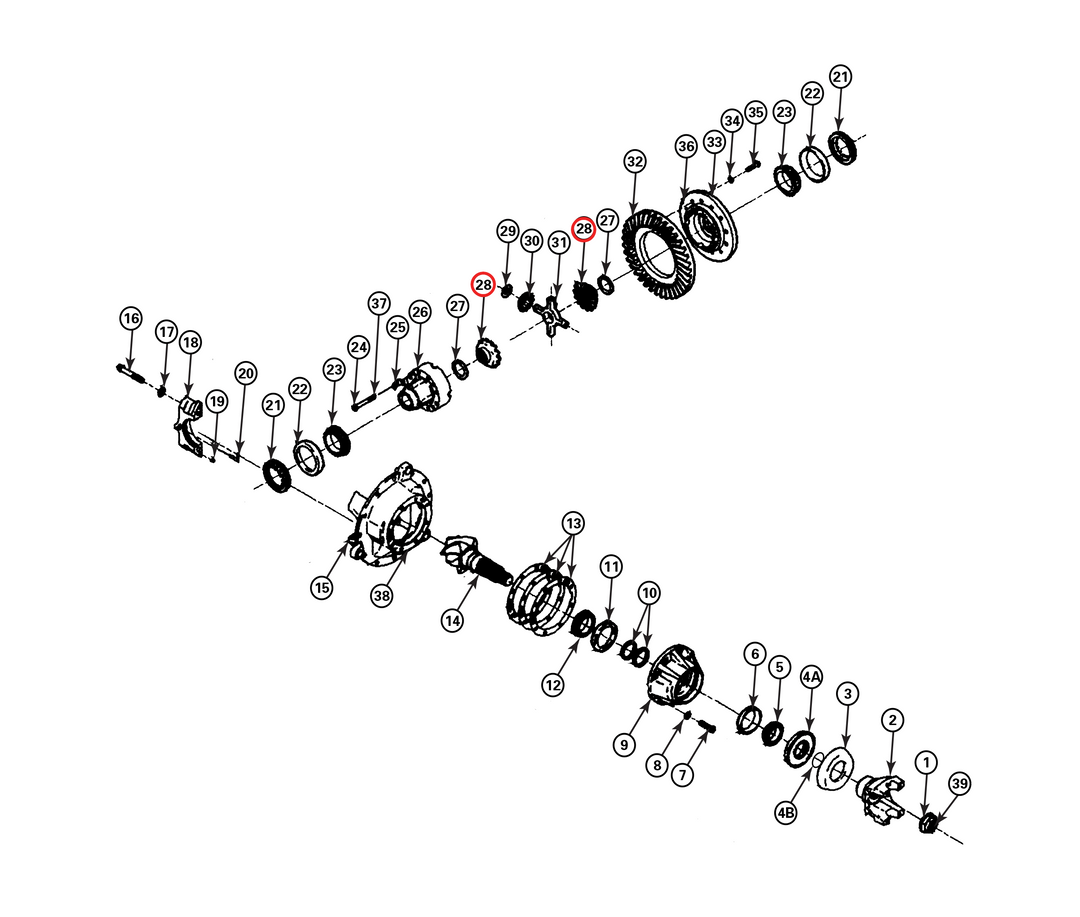 CARRIER SIDE GEAR, MERITOR 611 32 SPLINE