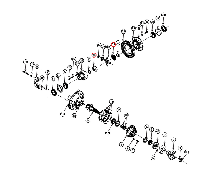 CARRIER SIDE GEAR, MERITOR 611 32 SPLINE