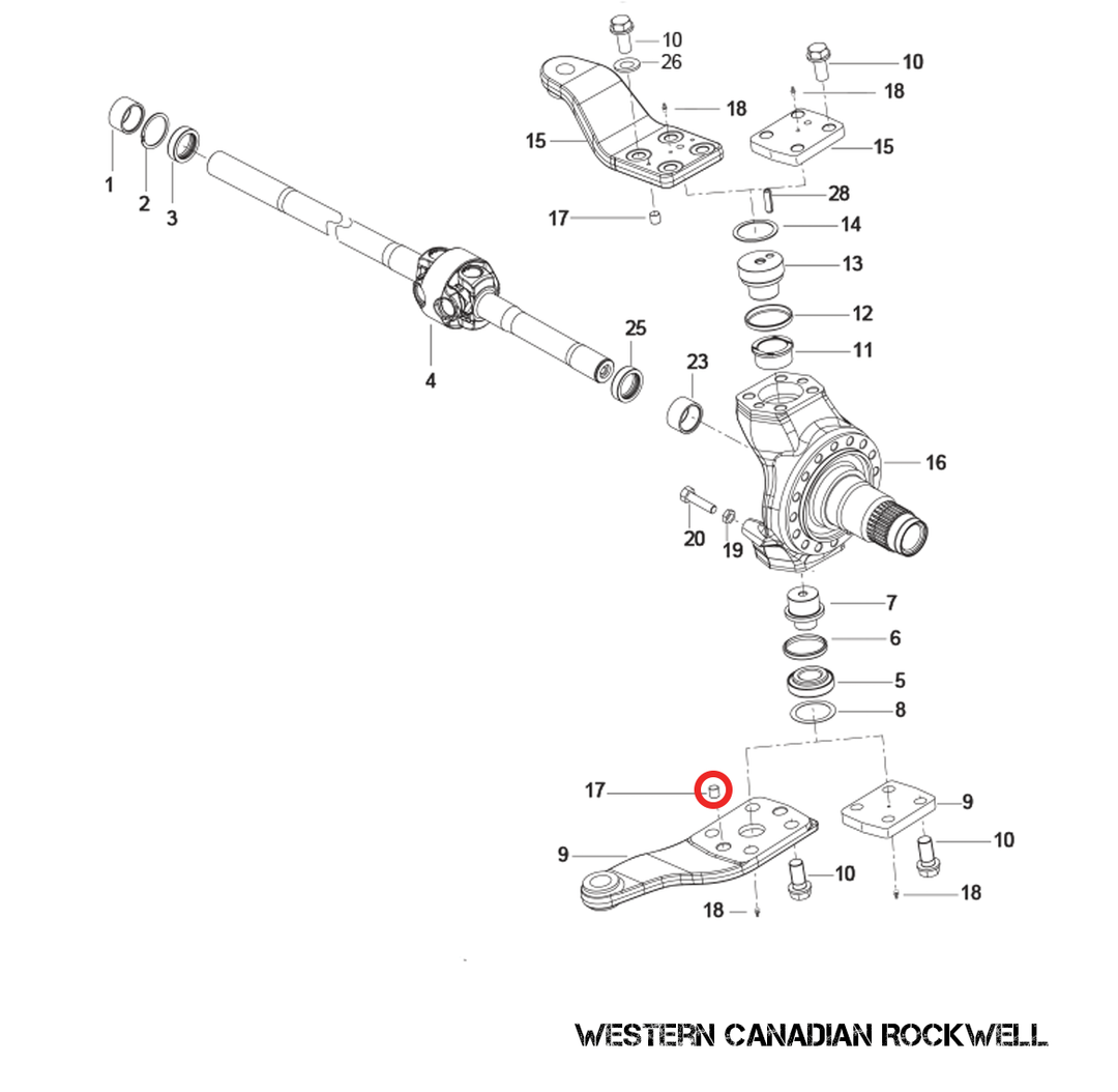 GOUPILLE POUR BRAS DE DIRECTION AXLETECH