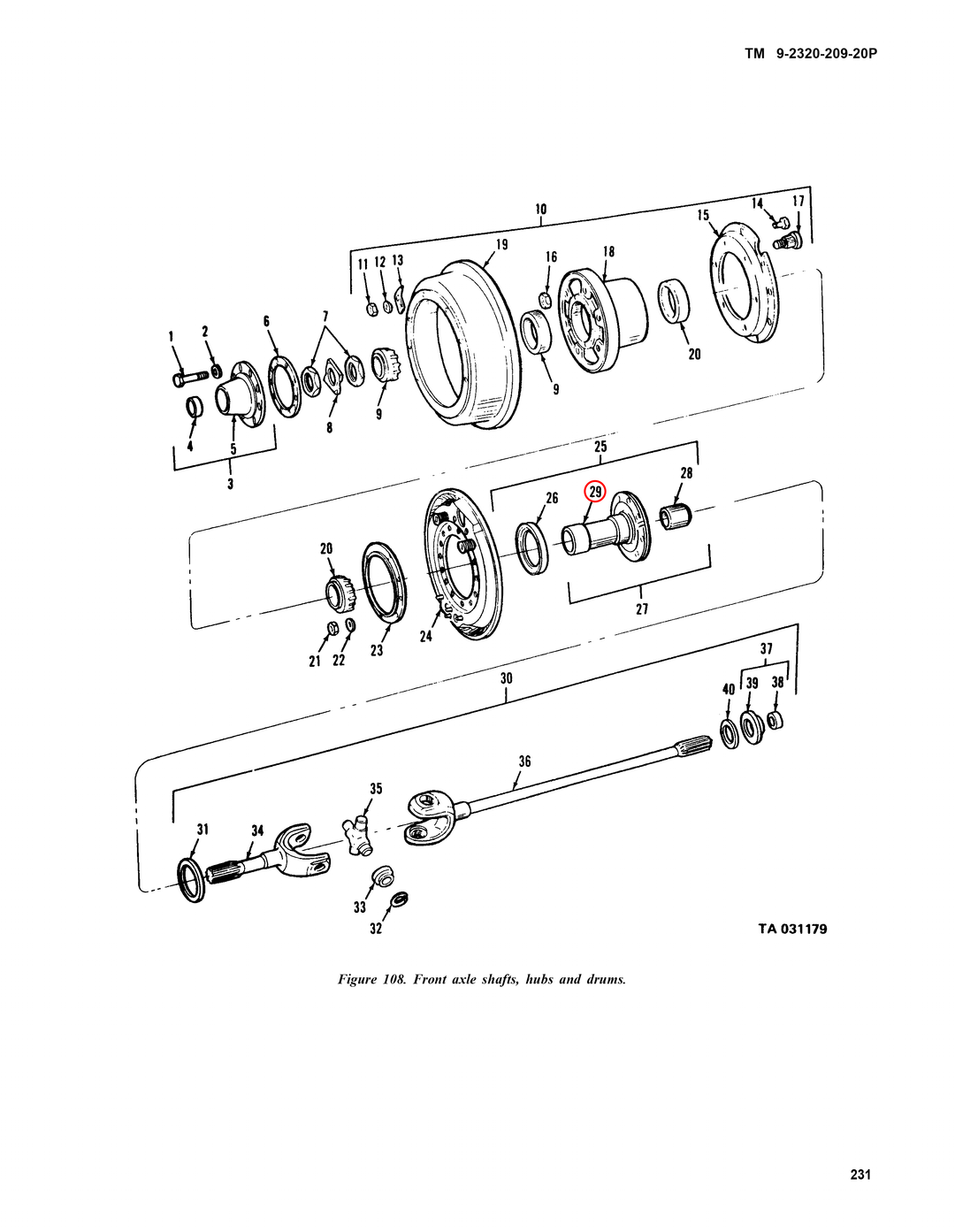 SPINDLE, 2.5 TON