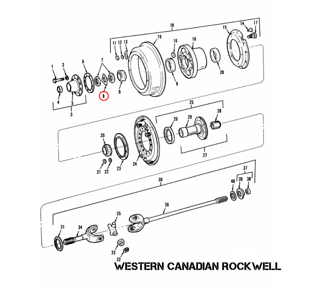 SPINDLE LOCK TAB, 2.5 TON
