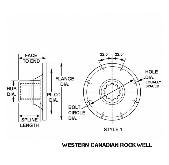 PINION FLANGE YOKE, MERITOR