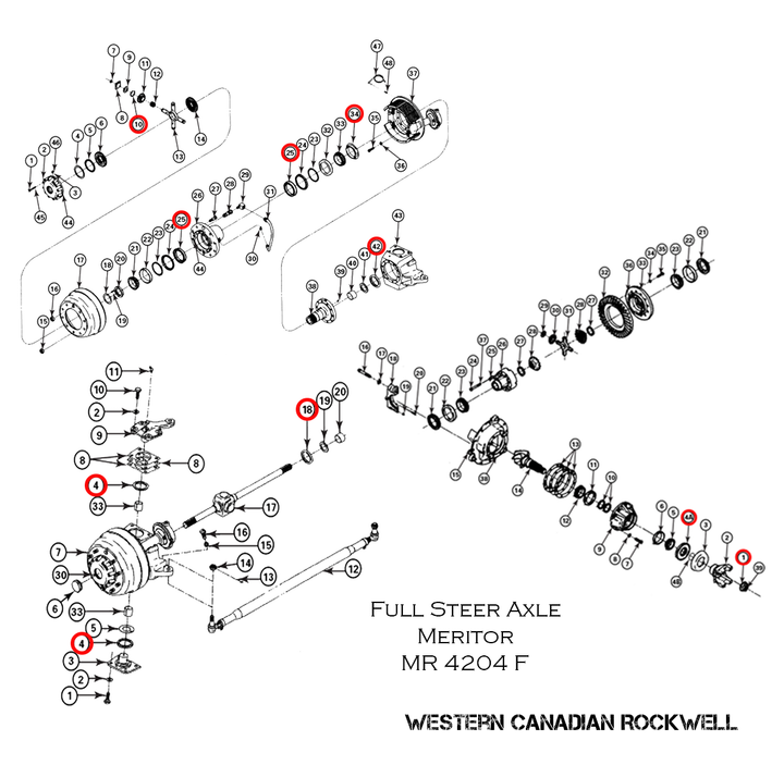 AXLE SEAL KIT, MERITOR FRONT WESTERN CANADIAN ROCKWELL INC