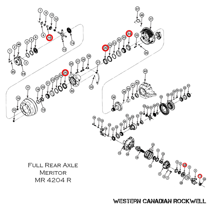 AXLE SEAL KIT, MERITOR, REAR – WESTERN CANADIAN ROCKWELL INC