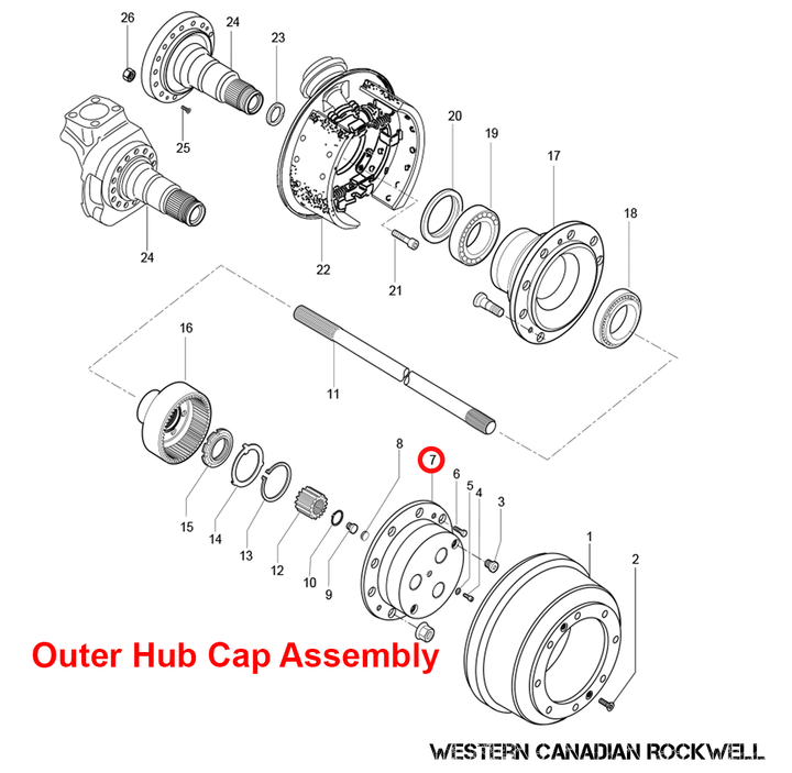 OUTER HUB AND PLANETARY GEARS, AXLETECH