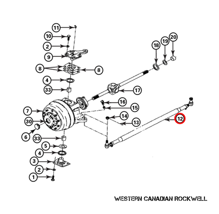 ENSEMBLE DE TIGE DE DIRECTION, STOCK MERITOR