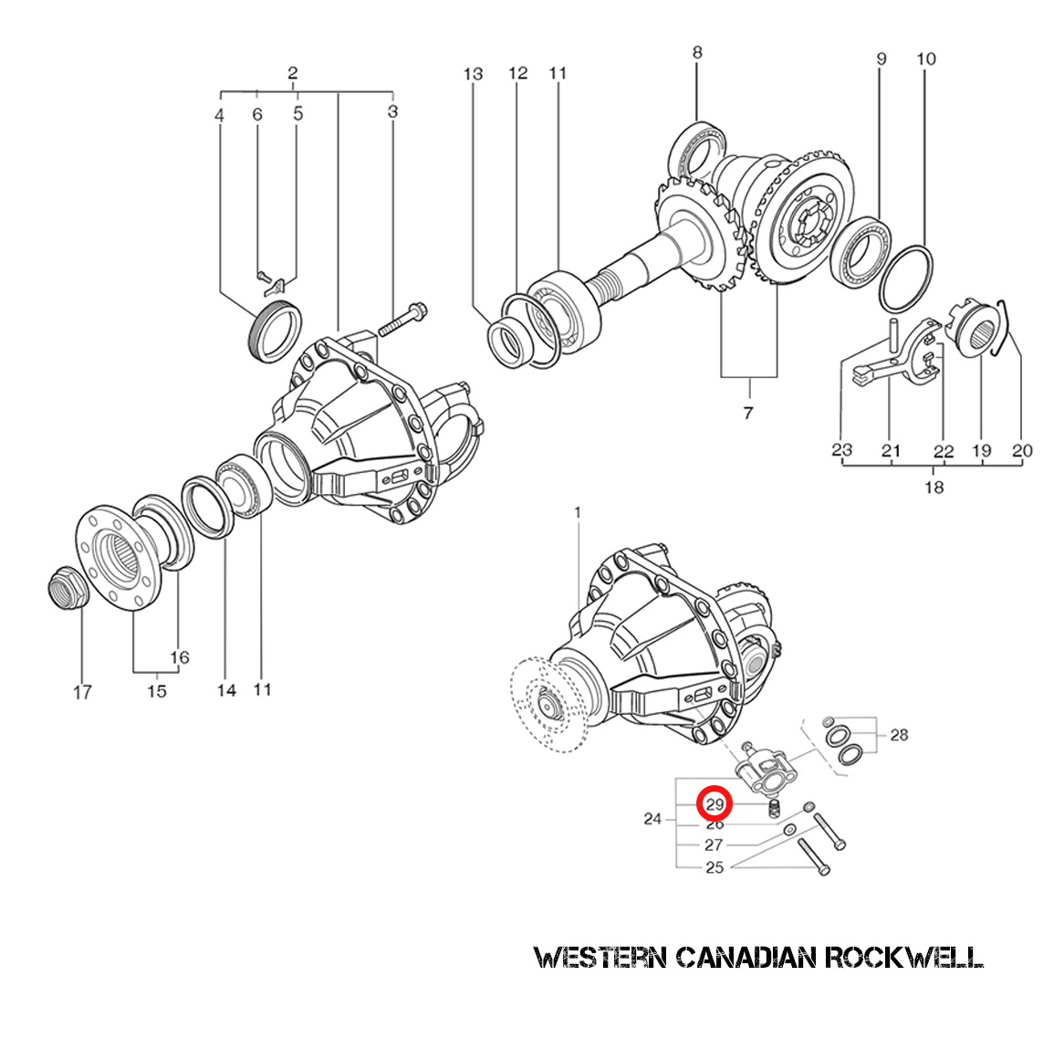 REPLACEMENT PARTS, AXLETECH WESTERN CANADIAN ROCKWELL INC